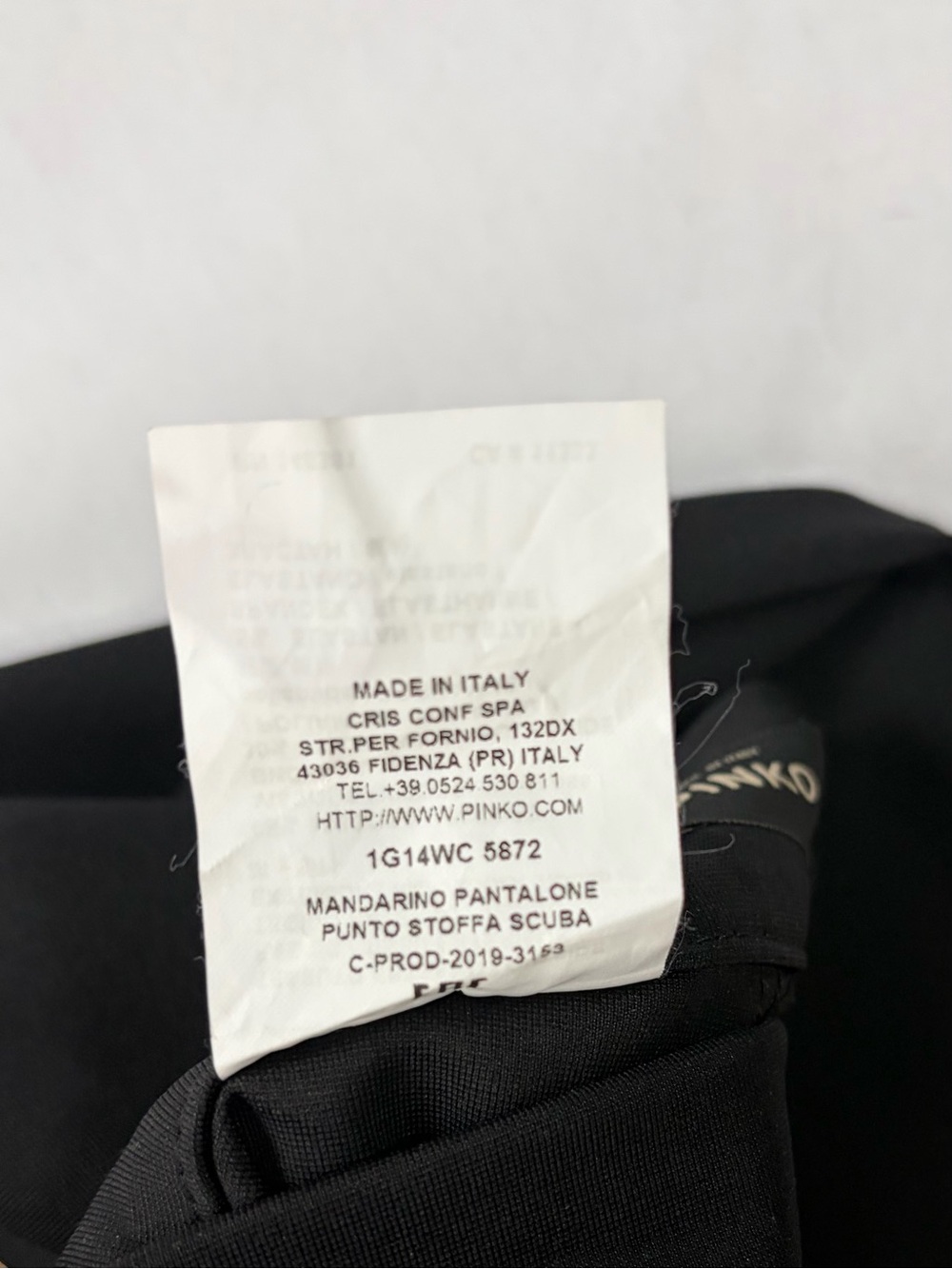 Pinko Mandarino Pantalone Black Scuba Pants-size 4 - Picture 12 of 14
